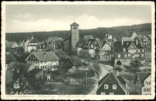 Ansichtskarte Schömberg (Schwarzwald) Straßenpartie in der Stadt 1937