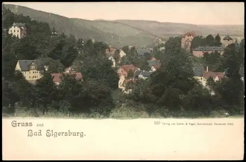 Ansichtskarte Elgersburg Stadtpartie (colorierte AK) 1900