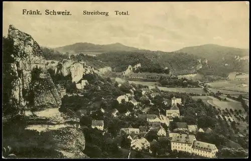 Ansichtskarte Streitberg-Wiesenttal Blick auf die Stadt 1916