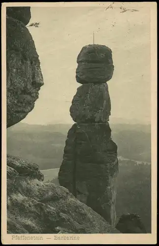 Ansichtskarte Pfaffendorf-Königstein (Sächsische Schweiz) Barbarine 1927