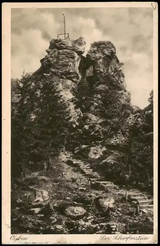 Ansichtskarte Oybin Der Scharfenstein Oberlausitz 1931