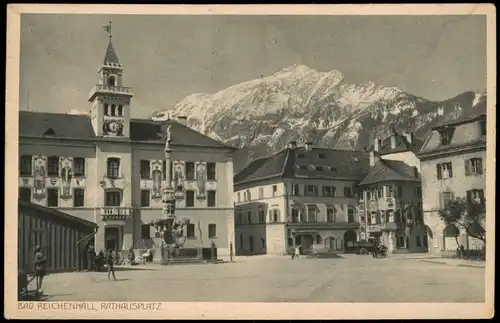 Ansichtskarte Bad Reichenhall Rathausplatz 1928