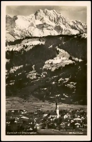 Ansichtskarte Garmisch-Partenkirchen Blick auf die Stadt 1935