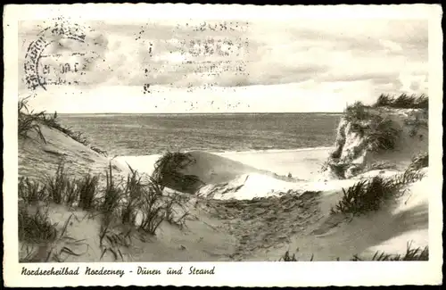 Ansichtskarte Norderney Strand und Dünen 1960