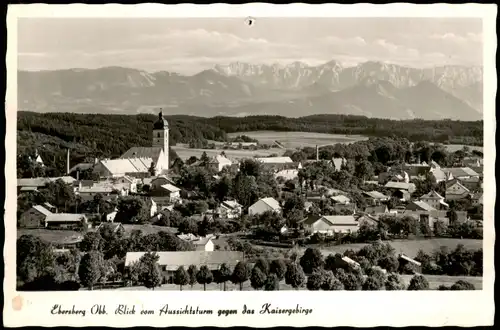 Ebersberg (Oberbayern) Aussichtsturm gegen das Kaisergebirge 1959
