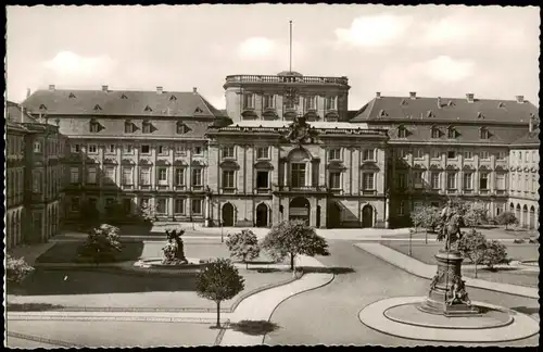 Ansichtskarte Mannheim Schloss 1955