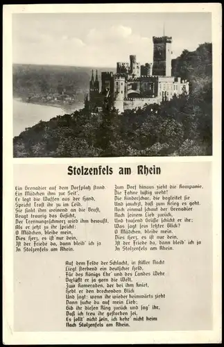 Stolzenfels-Koblenz Schloß Stolzenfels/Burg Stolzenfels Liedtext 1955