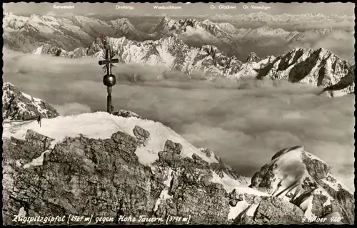 Grainau Zugspitze - Wettersteingebirge Kreuz gegen Hohe Tauern 1958