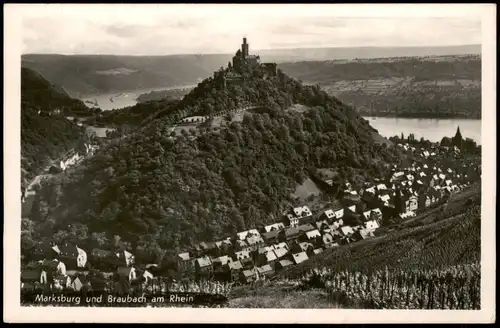 Ansichtskarte Braubach Blick auf Stadt und Burg 1940