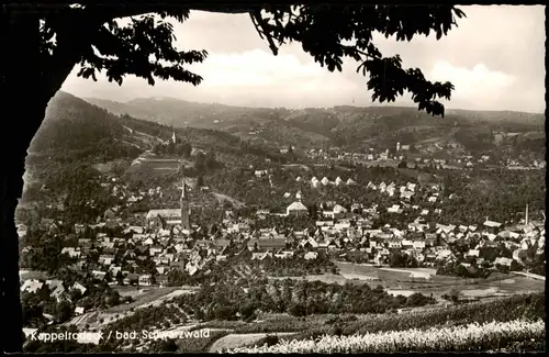 Ansichtskarte Kappelrodeck Blick auf die Stadt 1961