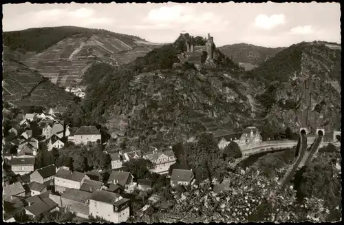 Ansichtskarte Altenahr Blick auf Burg und Tunnel 1962