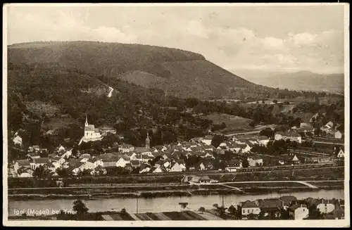 Ansichtskarte Igel (Mosel) Blick auf die Stadt 1928