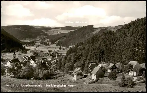 Ansichtskarte Lenzkirch Totale im hintergrund der Feldberg 1957