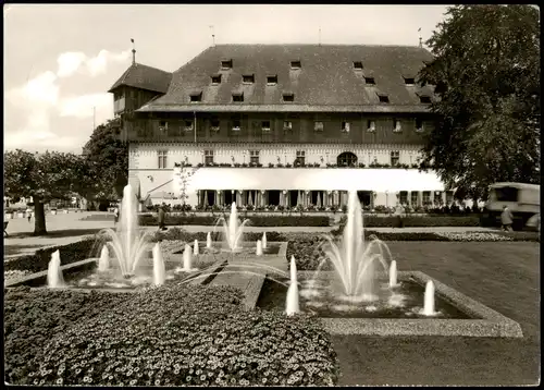 Ansichtskarte Konstanz Konzilgebäude, Wasserspiele 1969