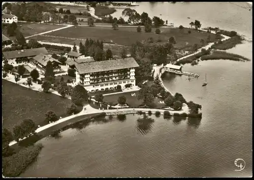 Ansichtskarte Bad Wiessee Luftbild Kurhotel Lederer 1963