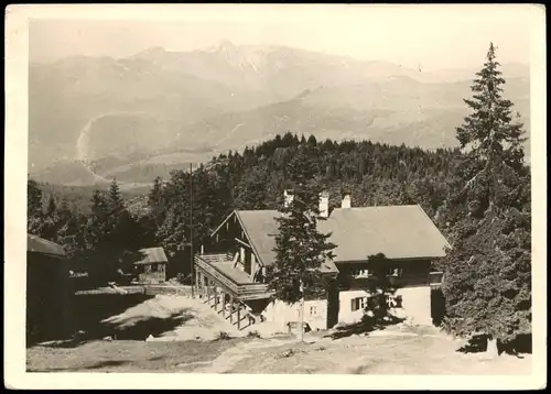 Ansichtskarte Reit im Winkl Hütte in den Bergen 1948