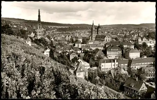 Ansichtskarte Esslingen Blick von den Weinbergen auf die Stadt 1963