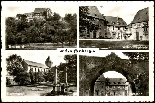 Gießen Klosterkapelle Totalansicht Schiffenberg - Wirtschaftsgebäude 1961