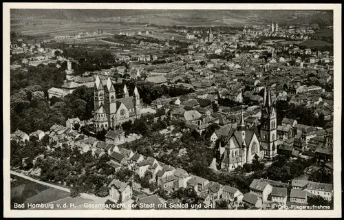 Ansichtskarte Bad Homburg vor der Höhe Luftbild Saalburg 1852