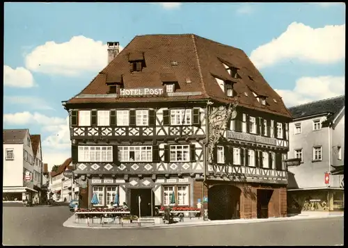 Ansichtskarte Nagold Hotel zur Post 1973