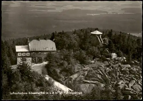 Wunsiedel (Fichtelgebirge) Luftbild Aussichtsturm (Kösseine) 1963