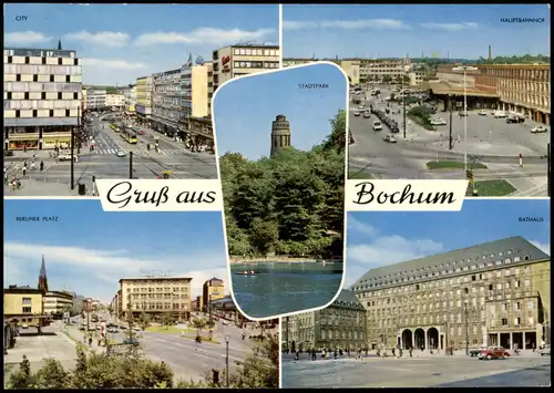 Ansichtskarte Bochum 5 Bild City, Bahnhof, Berliner Platz 1979