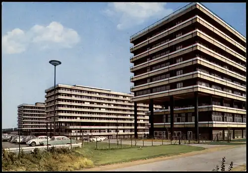 Ansichtskarte Bochum Universität, Parkplatz VW Käfer 1978