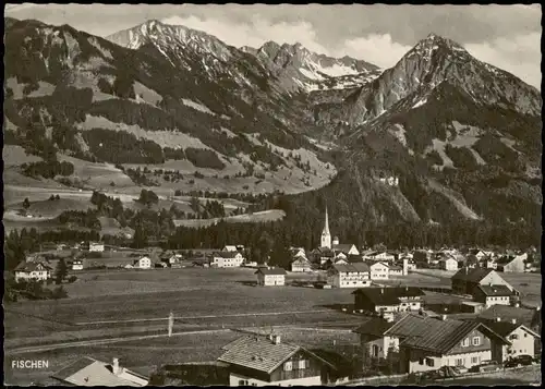 Ansichtskarte Fischen im Allgäu Blick auf die Stadt 1964