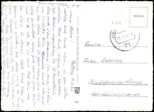 Ansichtskarte Essen (Ruhr) 4 Bild Grugapark 1963