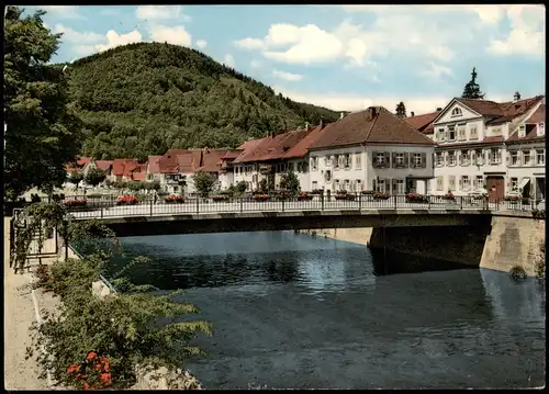 Ansichtskarte Wolfach (Schwarzwald) Stadtpartie 1968
