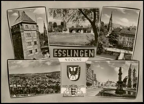 Ansichtskarte Esslingen Stadtteilansichten Mehrbild 1961