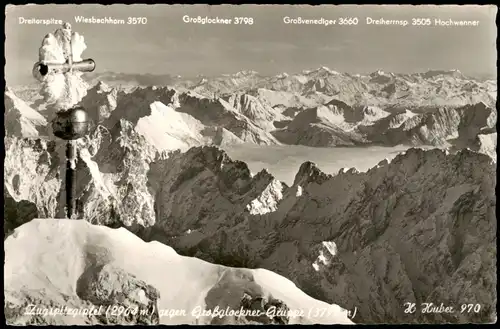 Grainau Zugspitze - Wettersteingebirge Gipferlkreuz verschneit 1962
