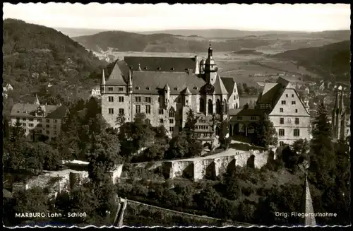 Ansichtskarte Marburg an der Lahn Luftbild 1964