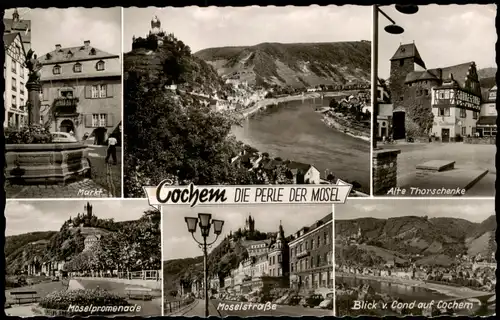 Ansichtskarte Cochem Kochem Markt, Torschenke, Moselstraße 1959