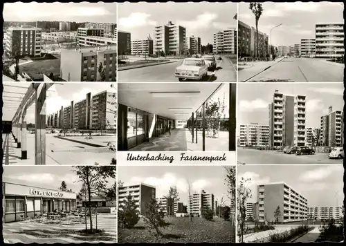 Unterhaching (LK München) Fasanenpark - Hochhäuser Mehrbild 1968
