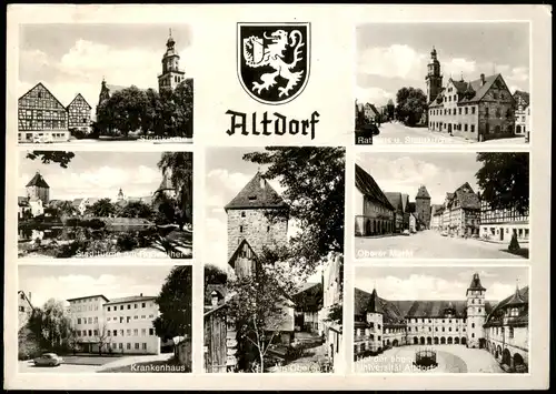 Ansichtskarte Altdorf bei Nürnberg Stadtansichten: Straßen 1961