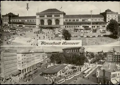 Ansichtskarte Hannover Kröpcke Hauptbahnhof - 2 Bild 1964