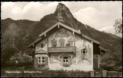 Ansichtskarte Oberammergau Rotkäppchen-Haus 1966