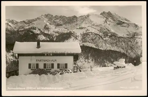 Ansichtskarte Garmisch-Partenkirchen Partnach-Alm im Winter 1954