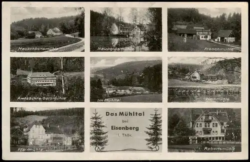 Ansichtskarte Eisenberg (Thüringen) Mühltal mit Mühlen - MB 1934