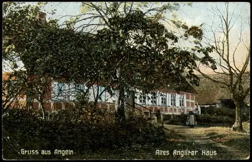 _allgemein Schleswig Holstein Gruss aus Angeln- Altes Angliter Haus 1912