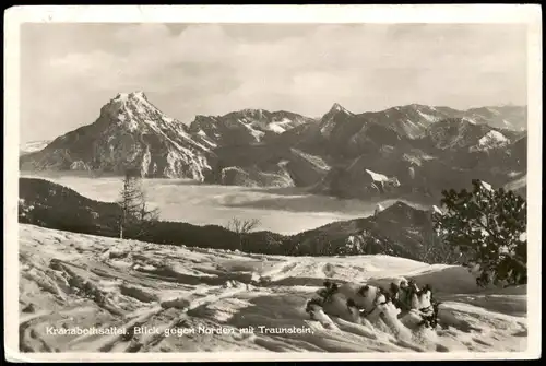 Traunstein Kranabethsattel. Blick gegen Norden Stimmungsbild 1936