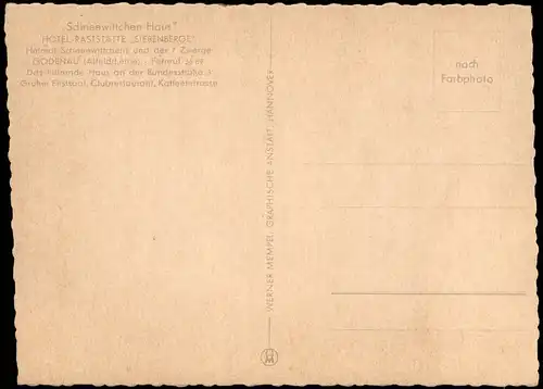 Limmer-Alfeld (Leine) Raststätte Siebenberge Gödenau Schneewitchen Haus 1966