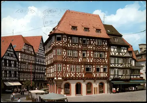 Ansichtskarte Mosbach (Baden) Hauptstraße und Palm'sches Haus 1971