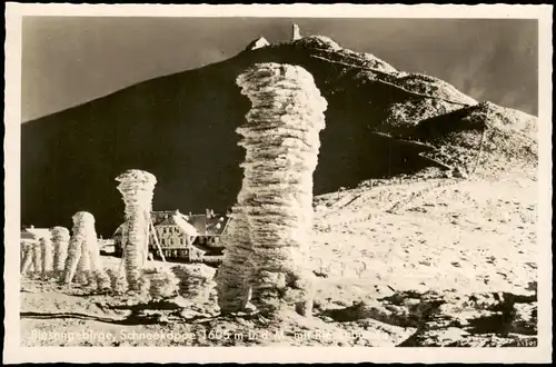 Krummhübel Karpacz Schneekoppe/Sněžka/Śnieżka im Winter verschneit 1932