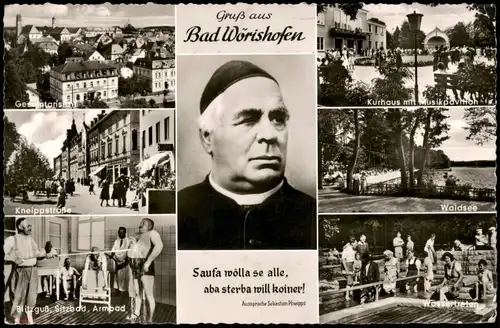 Ansichtskarte Bad Wörishofen Kneipp, Stadt, Anwendungen uvm 1959