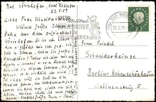 Ansichtskarte Bad Wörishofen Kneipp, Stadt, Anwendungen uvm 1959