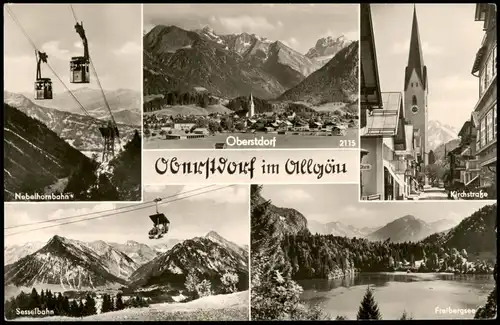 Oberstdorf AllgäuKirchstraße, Nebelhorn 1959  gel Rietzlern Sondertarif Stempel