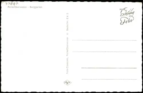 Ansichtskarte Bodenwerder-Polle Burggarten 1961