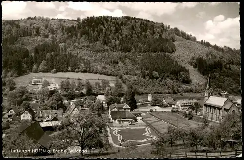 Ansichtskarte Höfen an der Enz Stadtpartie 1959